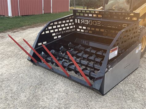 skid steer bedding attachment|bale bedder for barn.